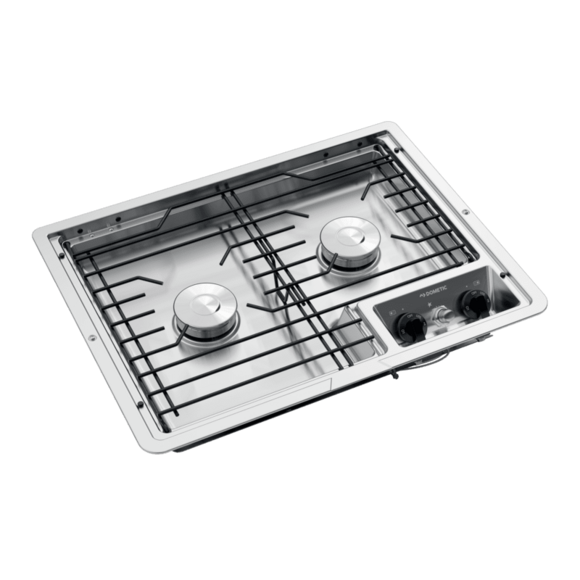 Dometic 2-Burner Drop-In Gas Cooktop, Stainless - 9108917580