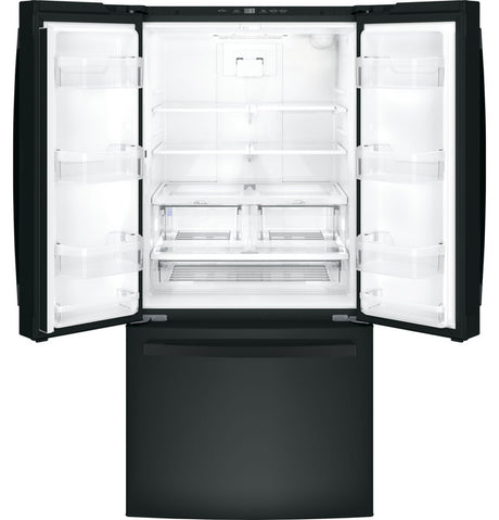 GE Appliances ENERGY STAR® 18.6 Cu. Ft. Counter-Depth French-Door Refrigerator - GWE19JGLBB